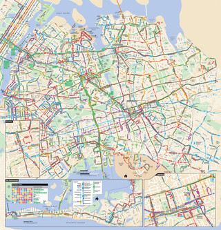 Plano de la red de autobus de Queens