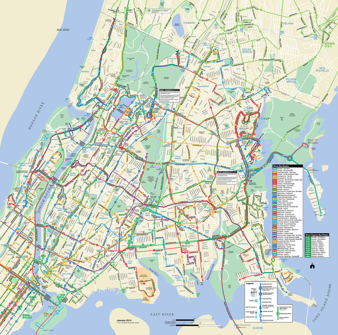 Mapa Bus Bronx 