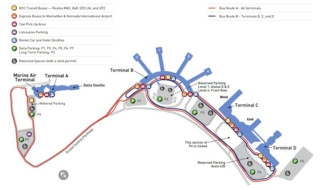 Plano de la terminal y el aeropuerto LaGuardia (LGA)
