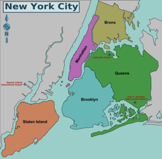 Plano de distritos (boroughs) de Nueva York